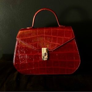 NWT Brahmin Red Leather Bag
